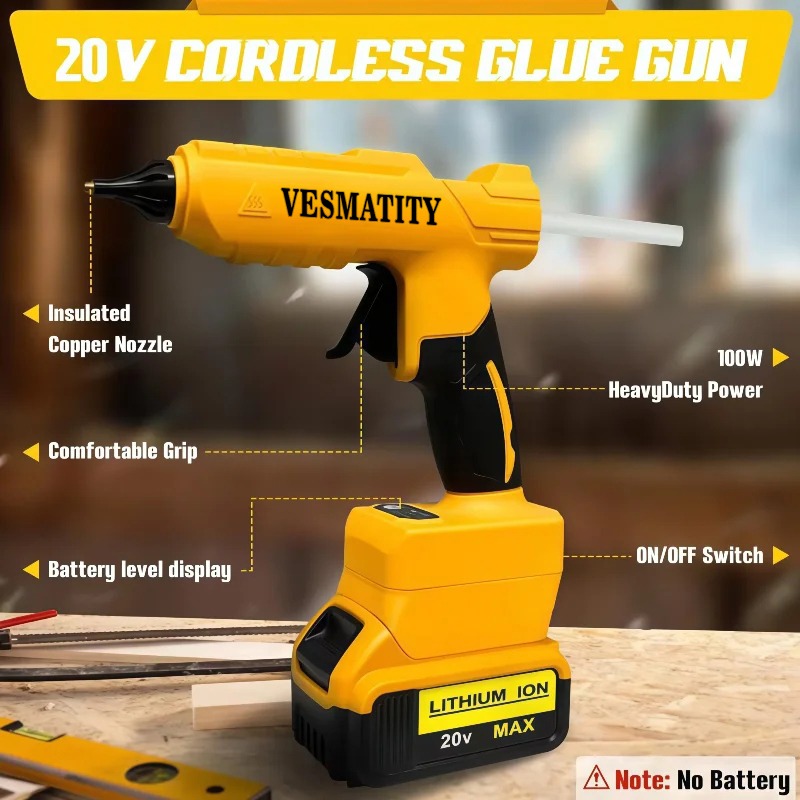 مسدس غراء كهربائي لاسلكي أصلي  - مراجعة Hot Melt Glue Gun Cordless وسعره