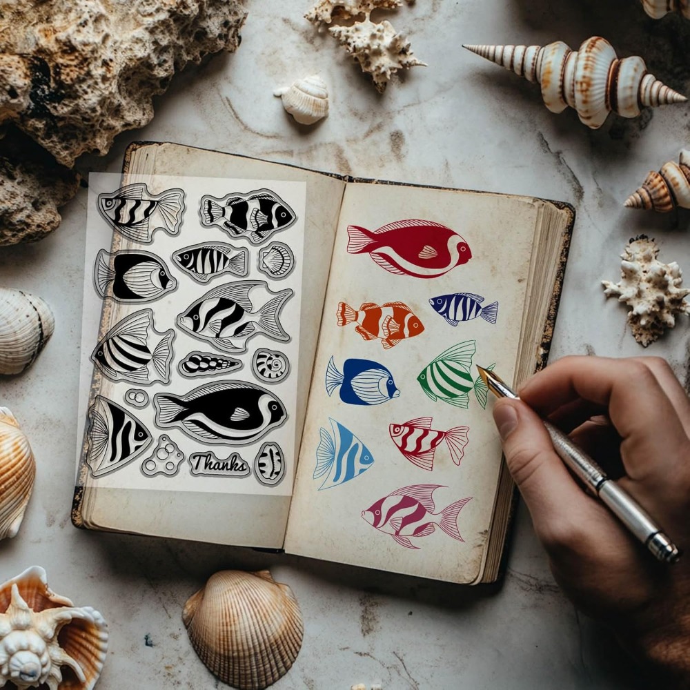 الصيف المحيط كلوونفيش واضح Sta - مراجعة Clear Silicone Stamps For Card Making وسعره