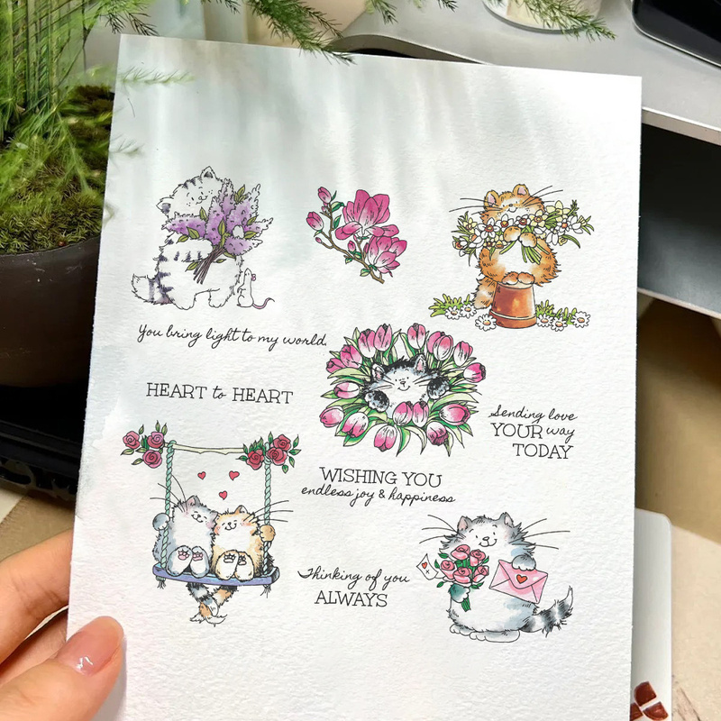 سونكرافت طوابع شفافة بتصميم قط - مراجعة Clear Silicone Stamps For Card Making وسعره