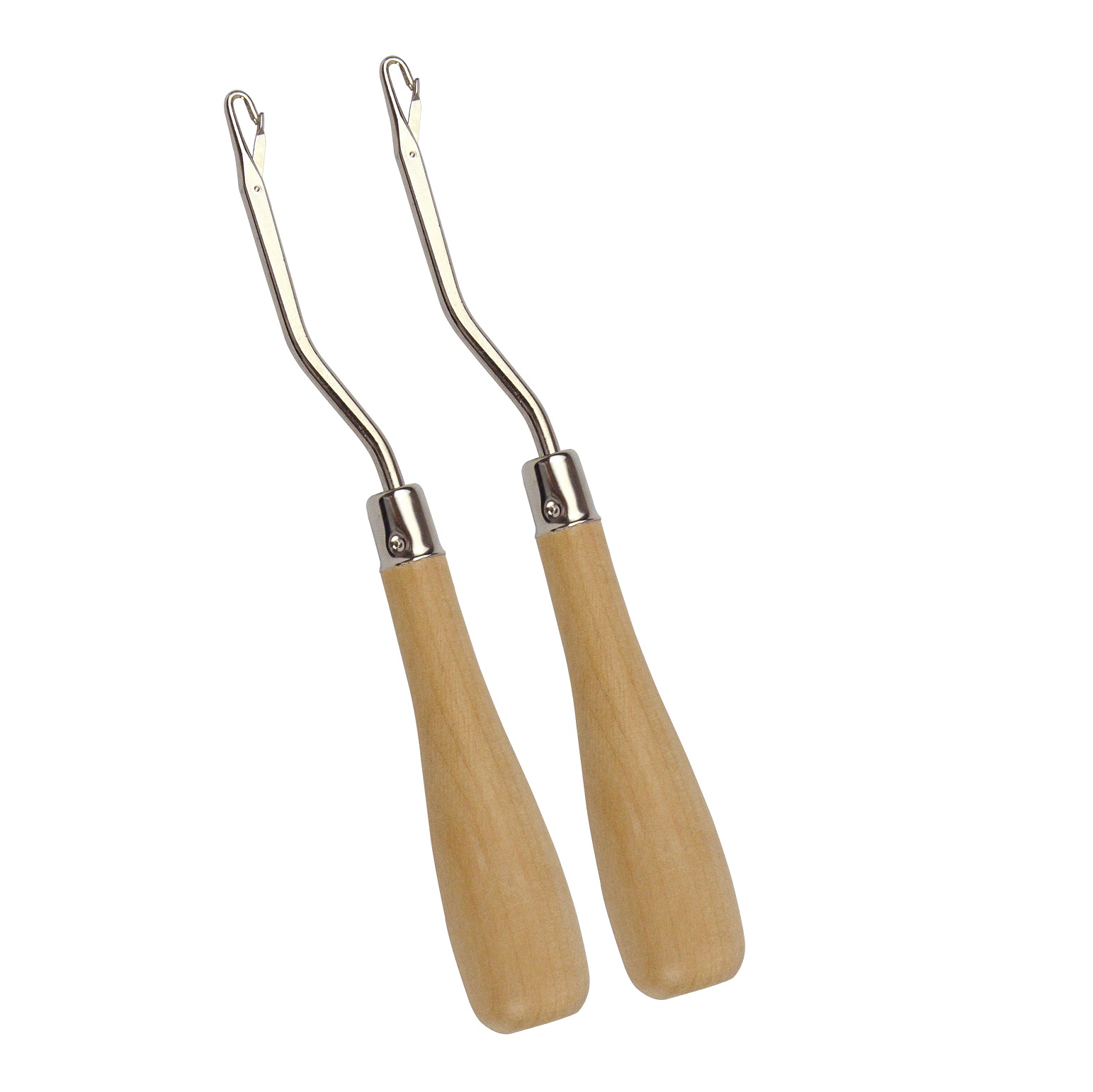 قطعتان من إبرة الكروشيه بمقبض  - مراجعة Wooden Crochet Hooks Ergonomic Handle وسعره