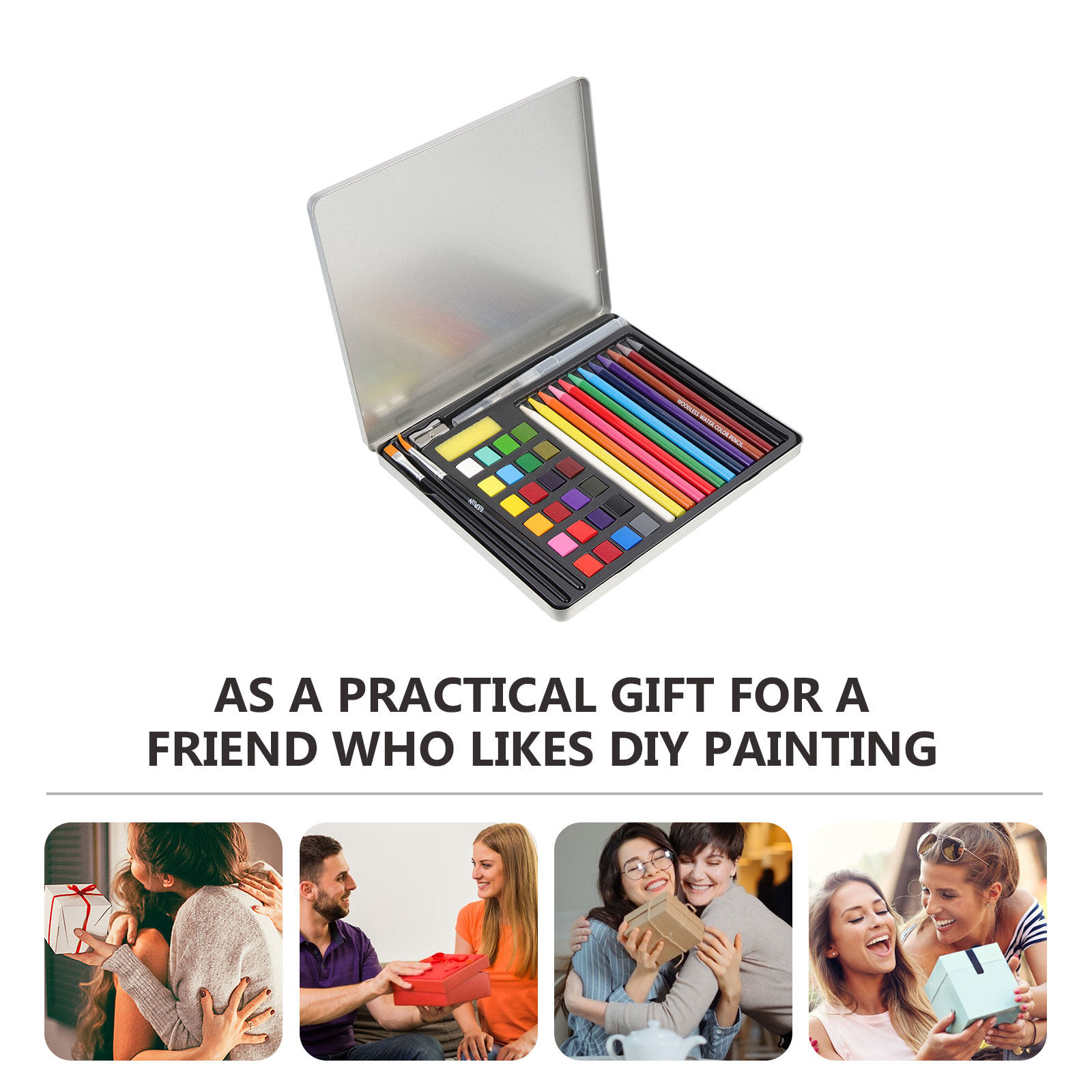 مجموعة ألوان مائية كاملة، ألوا - مراجعة Watercolor Paint Set Solid Pigment وسعره