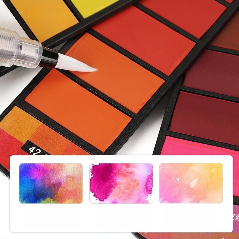 مجموعة ألوان مائية صلبة 18 لون - مراجعة Watercolor Paint Set Solid Pigment وسعره