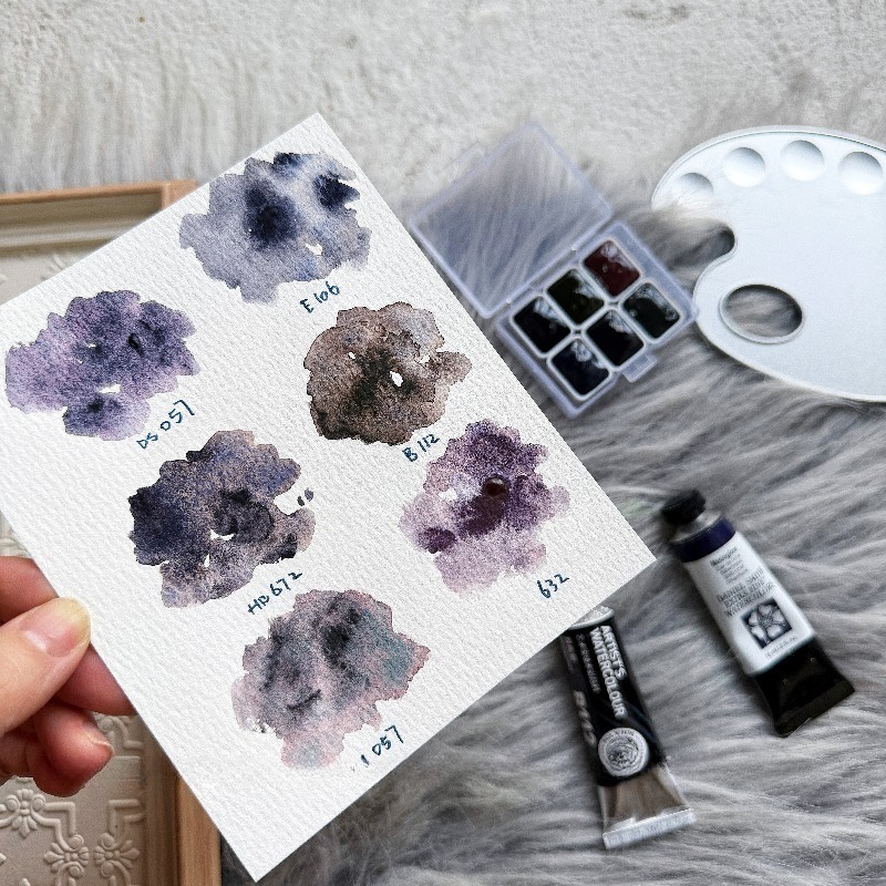 6 ألوان 1 مل مجموعة الليلة الب - مراجعة Watercolor Paint Set Solid Pigment وسعره